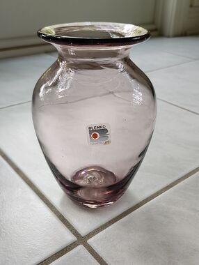 Blenko Handblown Pale Purple Glass Vase